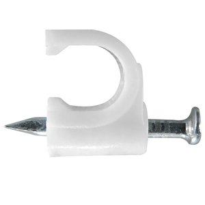 Fixa Cabo 6mm (rg59) - Branco - Embcasa Facil com 25 Pçs