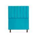 Ver imagem 1 de Cabeceira Cancun Para Cama Box Solteiro 90cm Suede - Ecotec Decor:Azul Turquesa