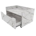 Ver imagem 3 de Balcão Gabinete para Banheiro Ambiente Bn3647 Mármore Branco - Tecnomobili