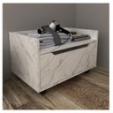 Ver imagem 1 de Balcão Gabinete para Banheiro Ambiente Bn3647 Mármore Branco - Tecnomobili