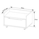 Ver imagem 4 de Balcão Gabinete para Banheiro Ambiente Bn3647 Mármore Branco - Tecnomobili