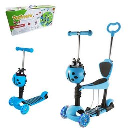 Patinete Infantil 2 em 1 Joaninha 3 Rodas Azul - 1