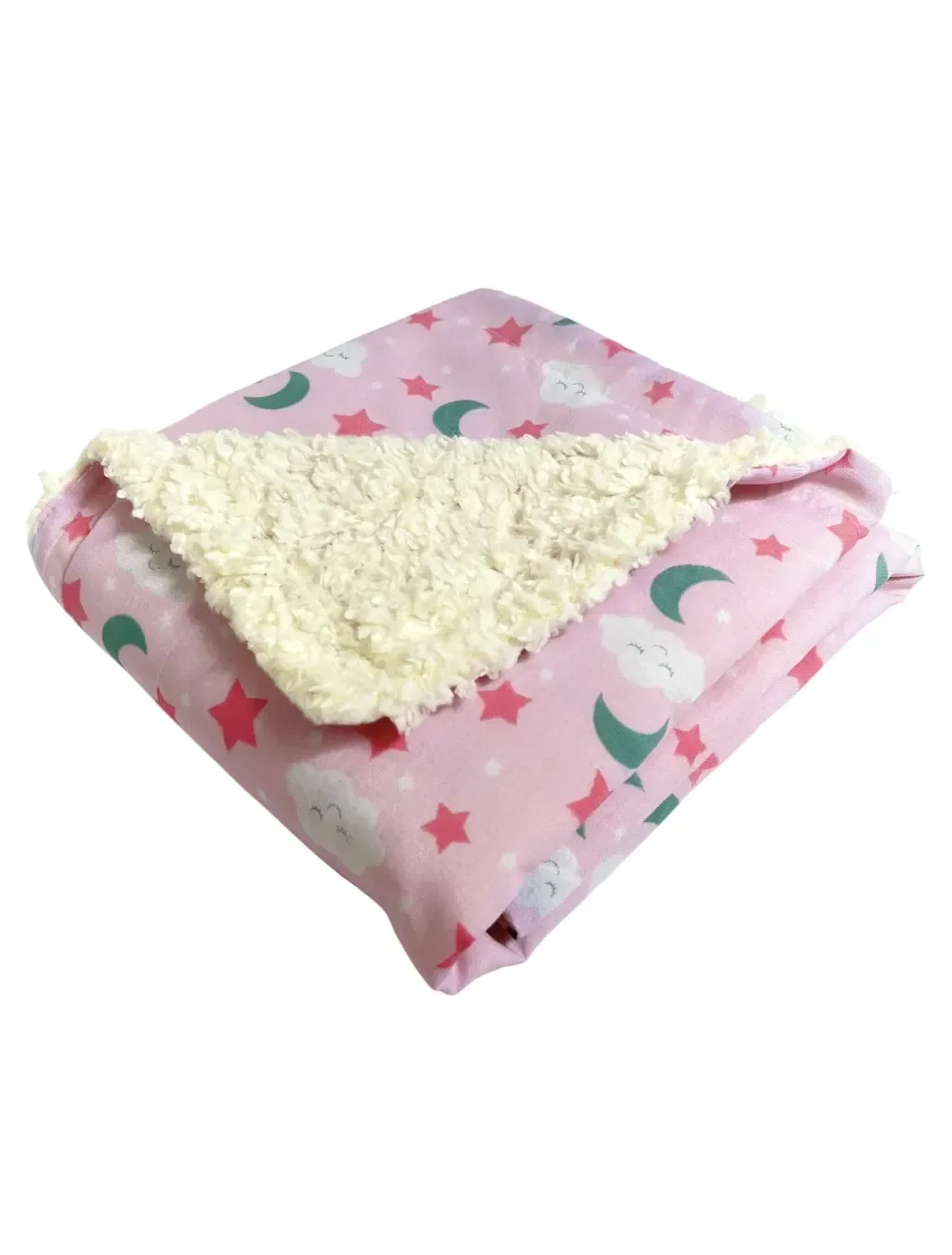 Cobertor de Sherpa Estampado G - Soninho Rosa