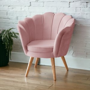 Poltrona Pétala Rosa Decorativa Quarto Sala Escritório