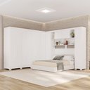 Ver imagem 1 de Guarda-Roupa Casal Modulado Pandora 11 Portas 2 Gavetas com Pés Branco - Pnr Móveis