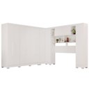 Ver imagem 3 de Guarda-Roupa Casal Modulado Pandora 11 Portas 2 Gavetas com Pés Branco - Pnr Móveis