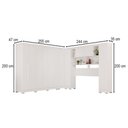 Ver imagem 4 de Guarda-Roupa Casal Modulado Pandora 11 Portas 2 Gavetas com Pés Branco - Pnr Móveis