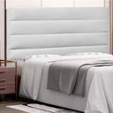 Ver imagem 4 de Cabeceira Para Cama Box Queen 160cm Corino Branco