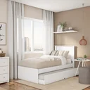 Ver imagem 2 de Bicama Solteiro com Cama Auxiliar Branco Barcelona -tebarrot