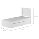 Ver imagem 3 de Bicama Solteiro com Cama Auxiliar Branco Barcelona -tebarrot