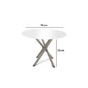 Ver imagem 3 de Conjunto Mesa Sala Jantar Volga com Tampo de Vidro 95cm e 4 Cadeiras Holanda Niquel Capuccino