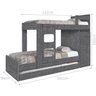 Beliche Armário Nicole Cinza com Auxiliar e Colchões - 1