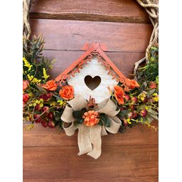 Enfeite de Porta de Entrada Guirlanda de Flores - 70cm - Grande - 5