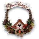 Ver imagem 1 de Enfeite de Porta de Entrada Guirlanda de Flores - 70cm - Grande