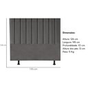 Ver imagem 2 de Cabeceira Estofada Cama Box King 195cm Lídia Linho e Frame Cinza