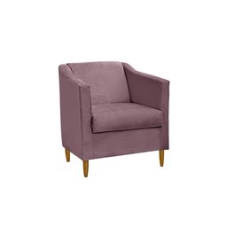 Poltrona Decorativa Tila Sala Recepção Escritório - Lobo Shopp:rose - 1