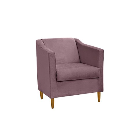 Poltrona Decorativa Tila Sala Recepção Escritório - Lobo Shopp:rose