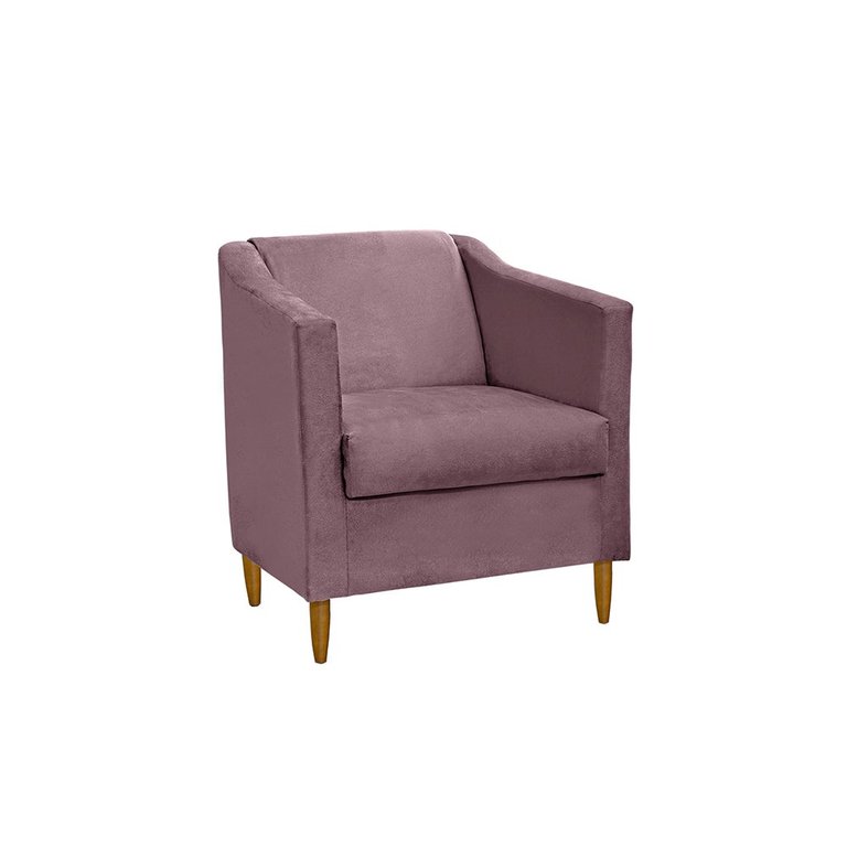 Poltrona Decorativa Tila Sala Recepção Escritório - Lobo Shopp:rose