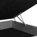 Ver imagem 3 de Base Box Baú Casal Crisle Suede Cinza 43x138x188