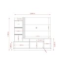 Ver imagem 4 de Estante para TV e Home Theater Ripado para TV até 60 Polegadas 200CMX178,5cm 2 Portas Plus Marrom