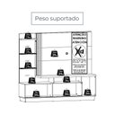 Ver imagem 6 de Estante para TV e Home Theater Ripado para TV até 60 Polegadas 200CMX178,5cm 2 Portas Plus Marrom