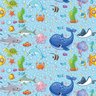 Papel de Parede Fundo do Mar Infantil 4 rolos de 2,7x0,57m - 1