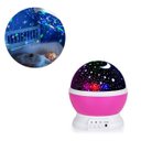 Ver imagem 3 de Luminária Abajur Giratorio Projeçao Globo Luz Estrelas Festa Criança Quarto