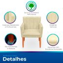 Ver imagem 3 de Poltrona Cadeira para Sala Confortável e Reforçada Carol Suede