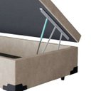 Ver imagem 3 de Base Box Baú Solteiro Crisle Suede Bege 43x88x188