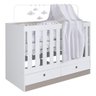 Berço Nacional Infantil 3 em 1 - Amore Art in Branco/Fumê - 1