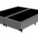 Ver imagem 3 de Base Box Casal Bipartido Crisle Suede Cinza 40x138x188