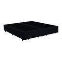 Ver imagem 1 de Base Box Casal Bipartido Crisle Suede Preto 40x138x188
