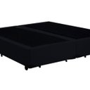 Ver imagem 3 de Base Box Casal Bipartido Crisle Suede Preto 40x138x188