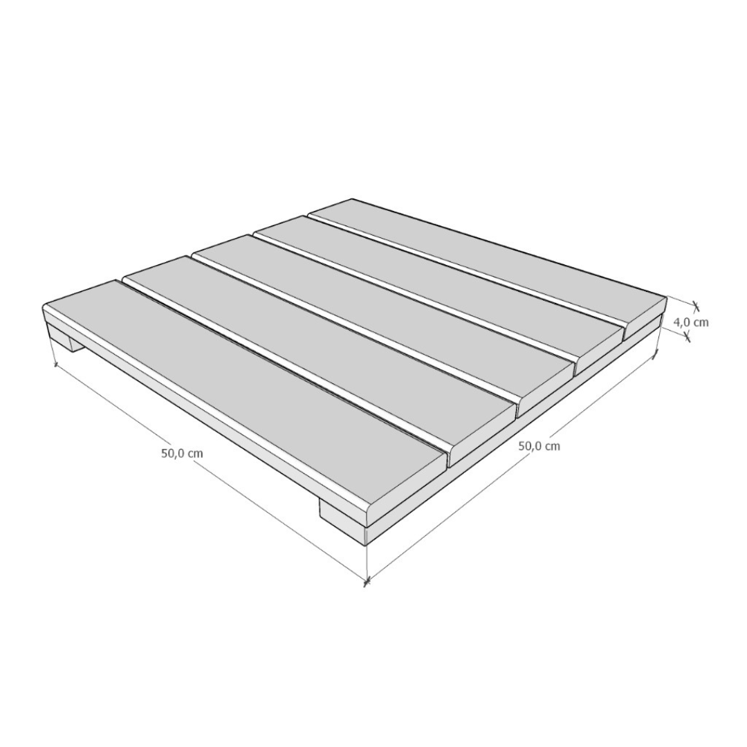 Deck de Madeira Tratada KIT - 4