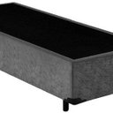 Ver imagem 2 de Base Box Solteiro Crisle Suede Cinza 40x88x188