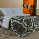 Ver imagem 1 de Edredom Coberdrom Sonobom King Sherpa e Manta - Geométrico Cinza Top Chick