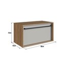 Ver imagem 3 de Gabinete de Banheiro com 1 Gaveta Toalheiro Suspenso 80cm Multimóveis Crpro-BAL015 Mel/Arenas