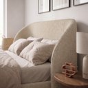 Ver imagem 7 de Cabeceira Estofada Alure para Cama King de 193cm Orgânica Curva Bouclê Bege - Desk Design