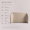Ver imagem 3 de Cabeceira Estofada Alure para Cama King de 193cm Orgânica Curva Bouclê Bege - Desk Design