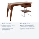 Ver imagem 6 de Escrivaninha Samy - Cor: Amêndoa - Metal: Titanium