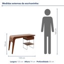 Ver imagem 3 de Escrivaninha Samy - Cor: Amêndoa - Metal: Titanium