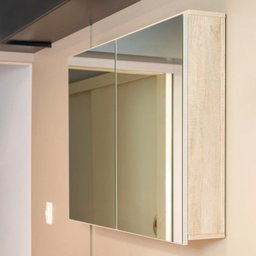 Armário para Banheiro Aéreo 02 Portas com Espelhos Malbec 100cm Barrique Móveis Bosi - 4