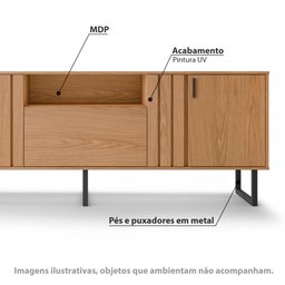 Rack com Painel Juruá para TV de até 60 - Freijó/Off White - 2