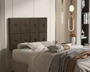 Ver imagem 1 de Painel de Cama Solteiro 0,90cm Botão - Cores - Compra Moveis em Casa: Marrom