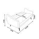 Ver imagem 2 de Sofá Cama Sala de Estar Pés Palito Cuddle Veludo Azul Marinho - Gran Belo