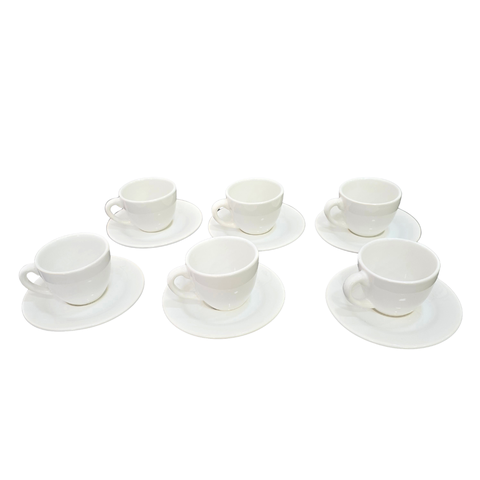 Conjunto Xícaras Cafezinho 90ml Branco Brilho 90ml