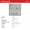 Ver imagem 2 de Jarra de Cristal 900ml Transparente 22x10x10cm Água Suco Chá Bebidas Mesa Detox