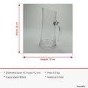 Ver imagem 3 de Jarra de Cristal 900ml Transparente 22x10x10cm Água Suco Chá Bebidas Mesa Detox