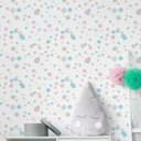 Ver imagem 2 de Papel de Parede Azul Cinza e Rosa 4 rolos de 2,7x0,57m