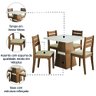 Conjunto Sala de Jantar Mesa Dakar 0,90m 4 Cadeiras Cedro / Off White / Bege Dobuê - 5